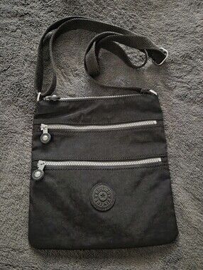 Kipling Black Compact Crossbody Messenger Bag